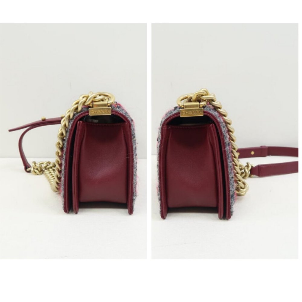Chanel Boy Small Around Winered Lambskin Bag - Picture 3 of 8